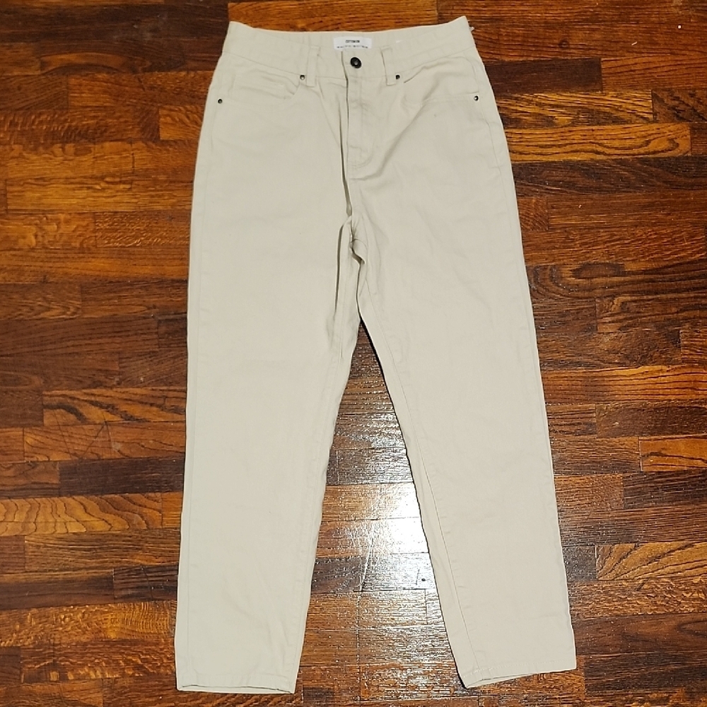Cotton On Off-White 'Mom Jean' High-Waisted Oversized Straight Leg Jeans Size 6